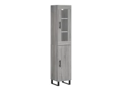 Aparador alto madera contrachapada gris Sonoma 34,5x34x180 cm ES26999