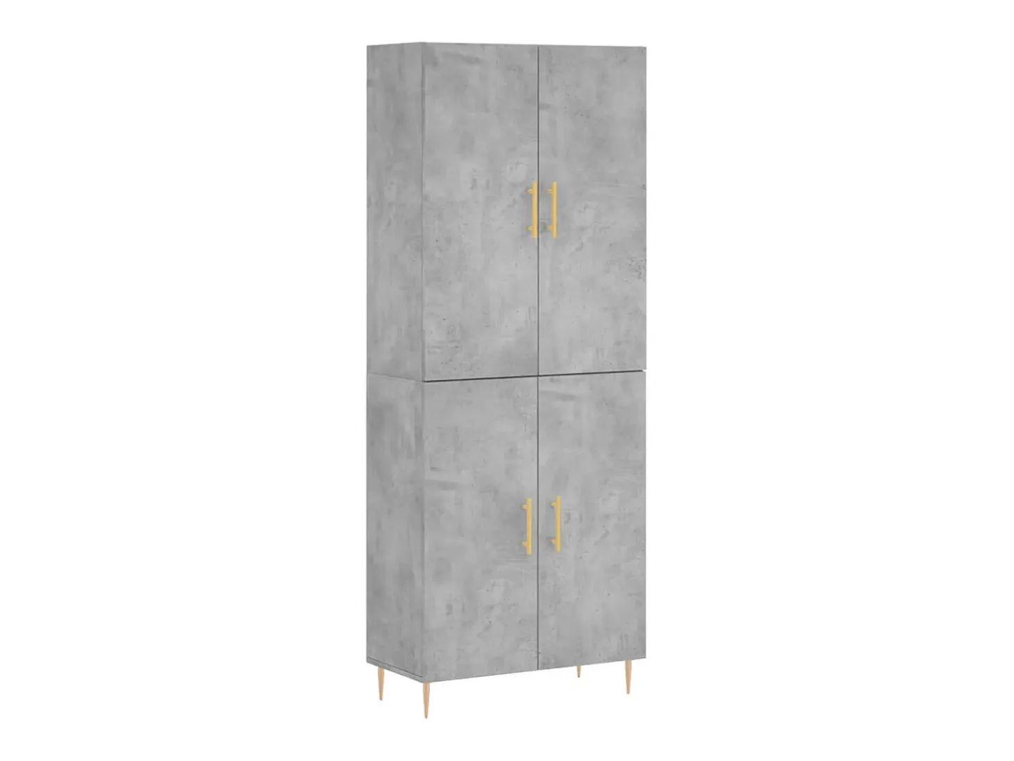 Aparador alto madera contrachapada gris hormigón 69,5x34x180 cm ES78229