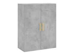 Aparador alto madera contrachapada gris hormigón 69,5x34x180 cm ES78229