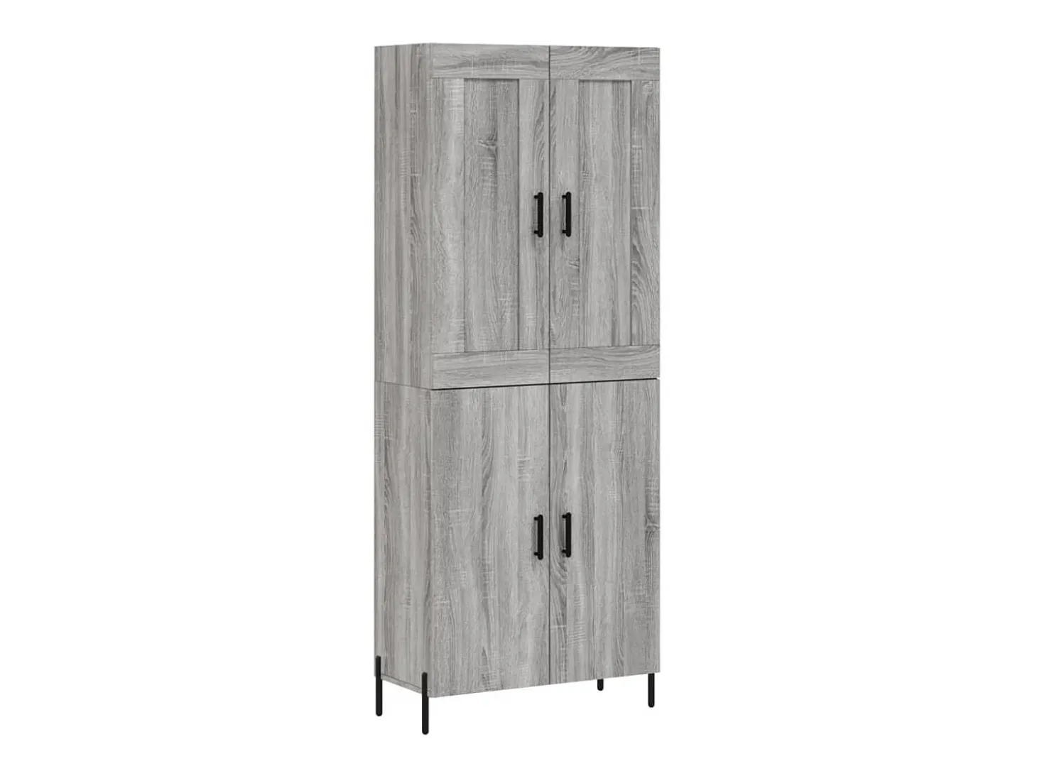 Aparador alto madera contrachapada gris sonoma 69,5x34x180 cm ES52428