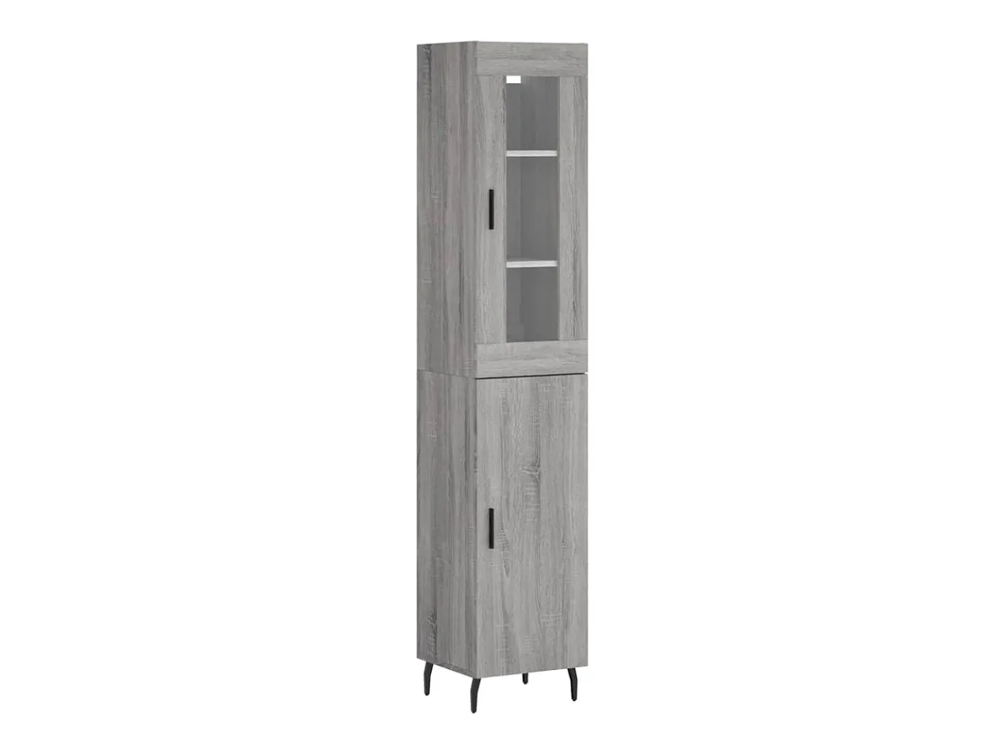 Aparador alto madera contrachapada gris Sonoma 34,5x34x180 cm