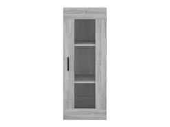Aparador alto madera contrachapada gris Sonoma 34,5x34x180 cm