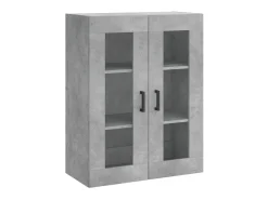 Aparador alto madera contrachapada gris hormigón 69,5x34x180 cm ES62050