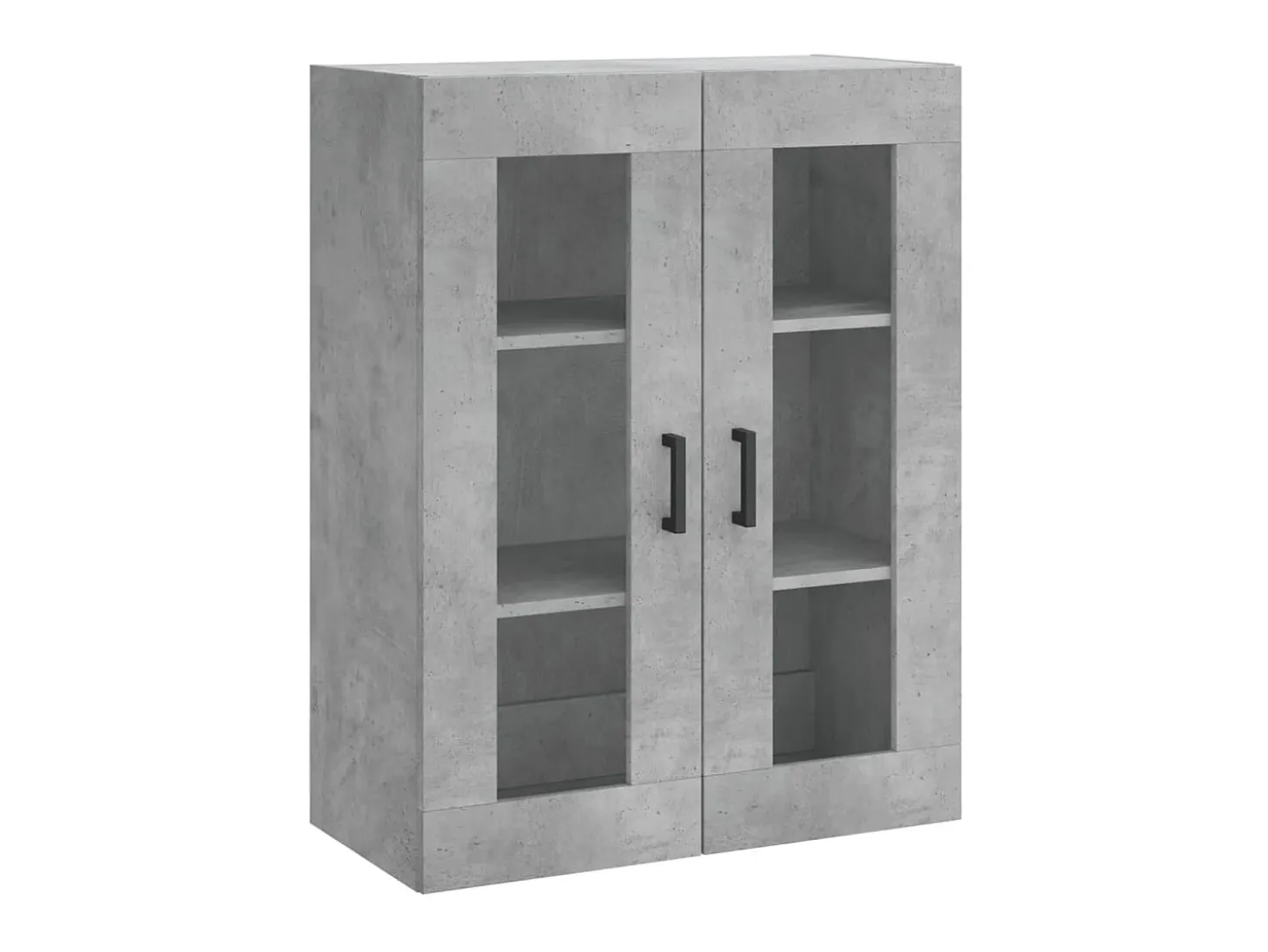 Aparador alto madera contrachapada gris hormigón 69,5x34x180 cm ES62050