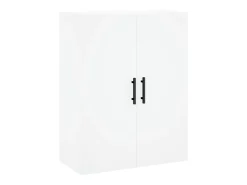 Aparador alto madera contrachapada blanco 69,5x34x180 cm