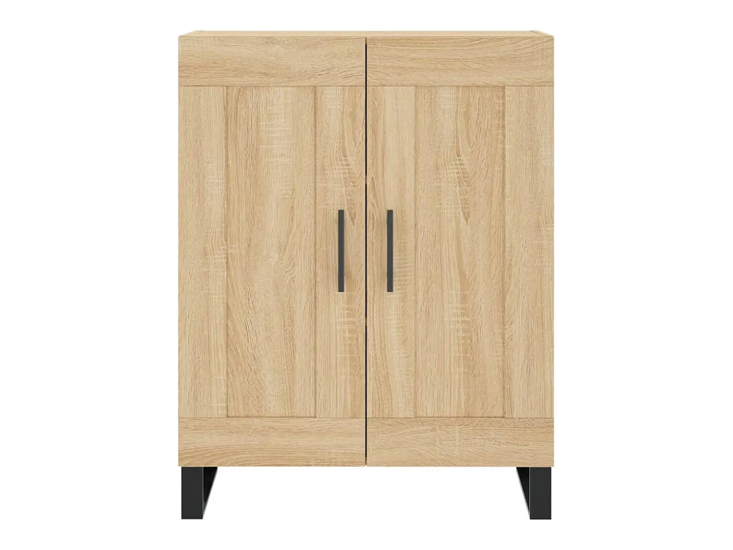 Aparador alto madera contrachapada color roble 69,5x34x180 cm