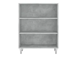 Aparador alto madera contrachapada gris hormigón 69,5x34x180 cm