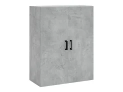 Aparador alto madera contrachapada gris hormigón 69,5x34x180 cm ES59813