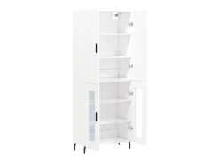 Aparador alto madera contrachapada blanco 69,5x34x180 cm ES30816