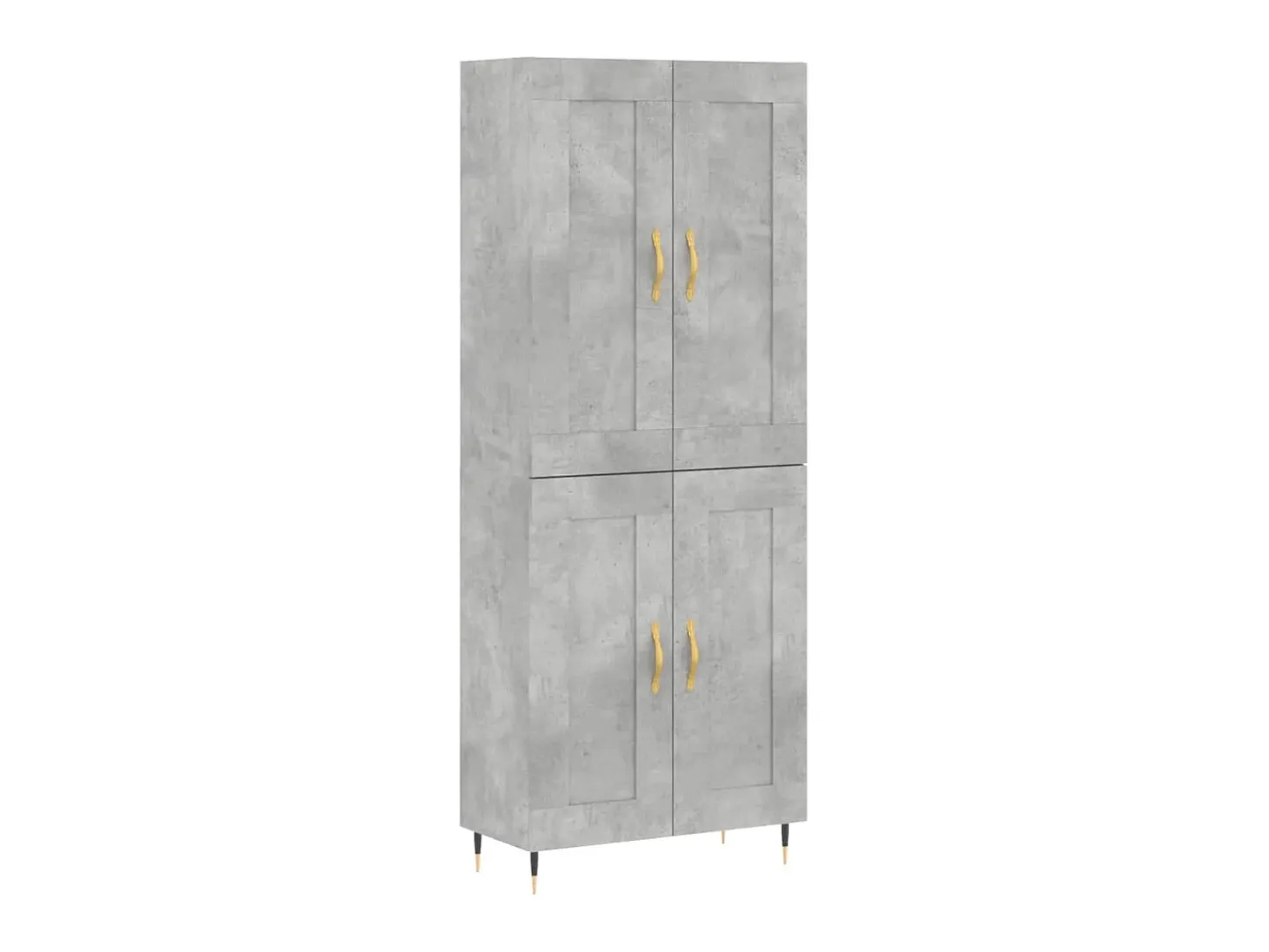 Aparador alto madera contrachapada gris hormigón 69,5x34x180 cm ES84607