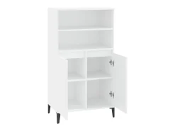 Aparador alto madera contrachapada blanco 60x36x110 cm