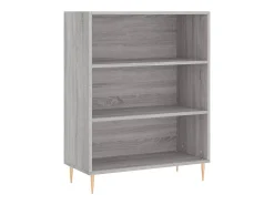 Aparador alto madera contrachapada gris sonoma 69,5x34x180 cm