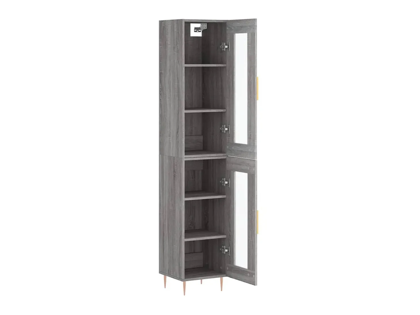 Aparador alto madera contrachapada gris Sonoma 34,5x34x180 cm ES54098