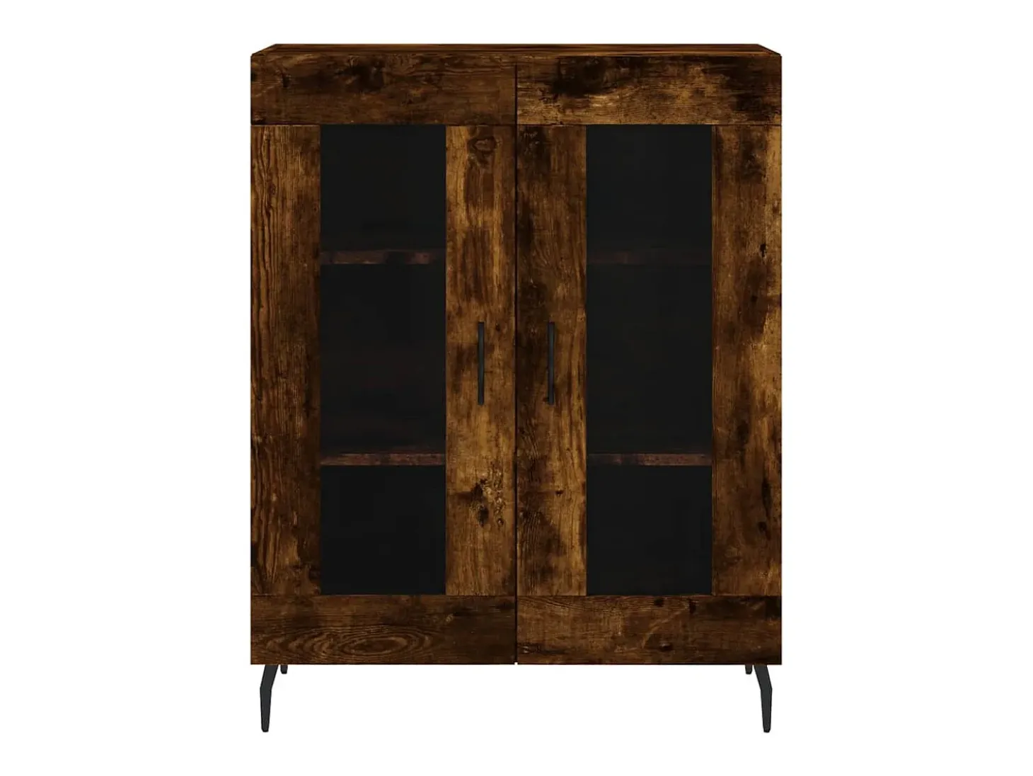 Aparador alto madera contrachapada roble ahumado 69,5x34x180 cm