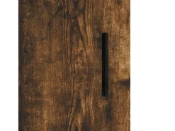Aparador alto madera contrachapada roble ahumado 69,5x34x180 cm