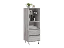 Aparador alto madera contrachapada gris Sonoma 40x36x110 cm ES44629