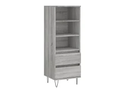 Aparador alto madera contrachapada gris Sonoma 40x36x110 cm ES44629