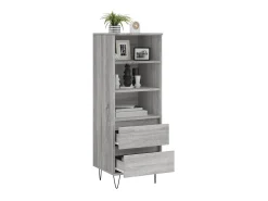 Aparador alto madera contrachapada gris Sonoma 40x36x110 cm ES44629