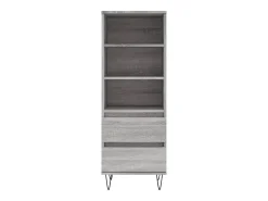 Aparador alto madera contrachapada gris Sonoma 40x36x110 cm ES44629