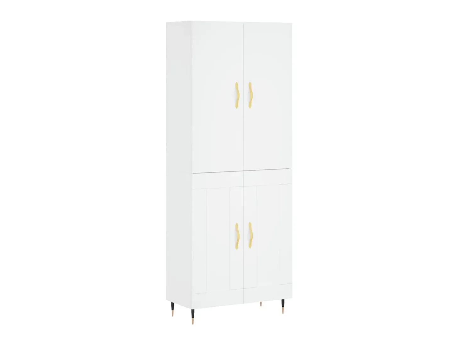Aparador alto madera contrachapada blanco 69,5x34x180 cm ES86654