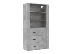 Aparador alto madera contrachapada gris hormigón