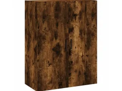 Aparador alto madera contrachapada roble ahumado 69,5x34x180 cm ES75770