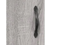 Aparador alto madera contrachapada gris sonoma 69,5x34x180 cm