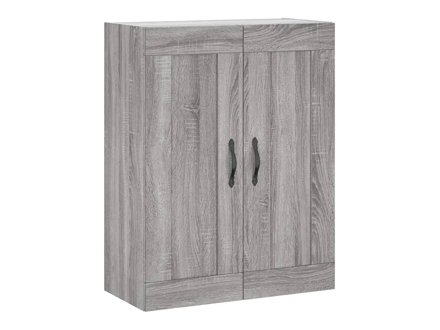 Aparador alto madera contrachapada gris sonoma 69,5x34x180 cm