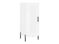 Aparador alto madera contrachapada blanco 34,5x34x180 cm ES16460