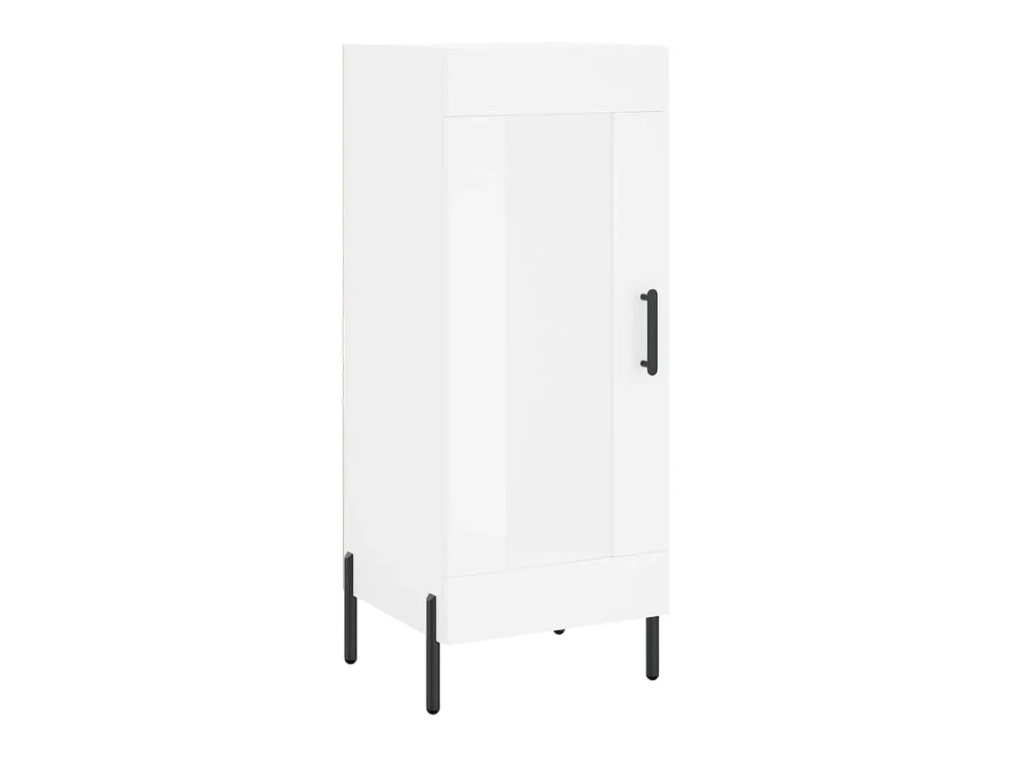 Aparador alto madera contrachapada blanco 34,5x34x180 cm ES16460