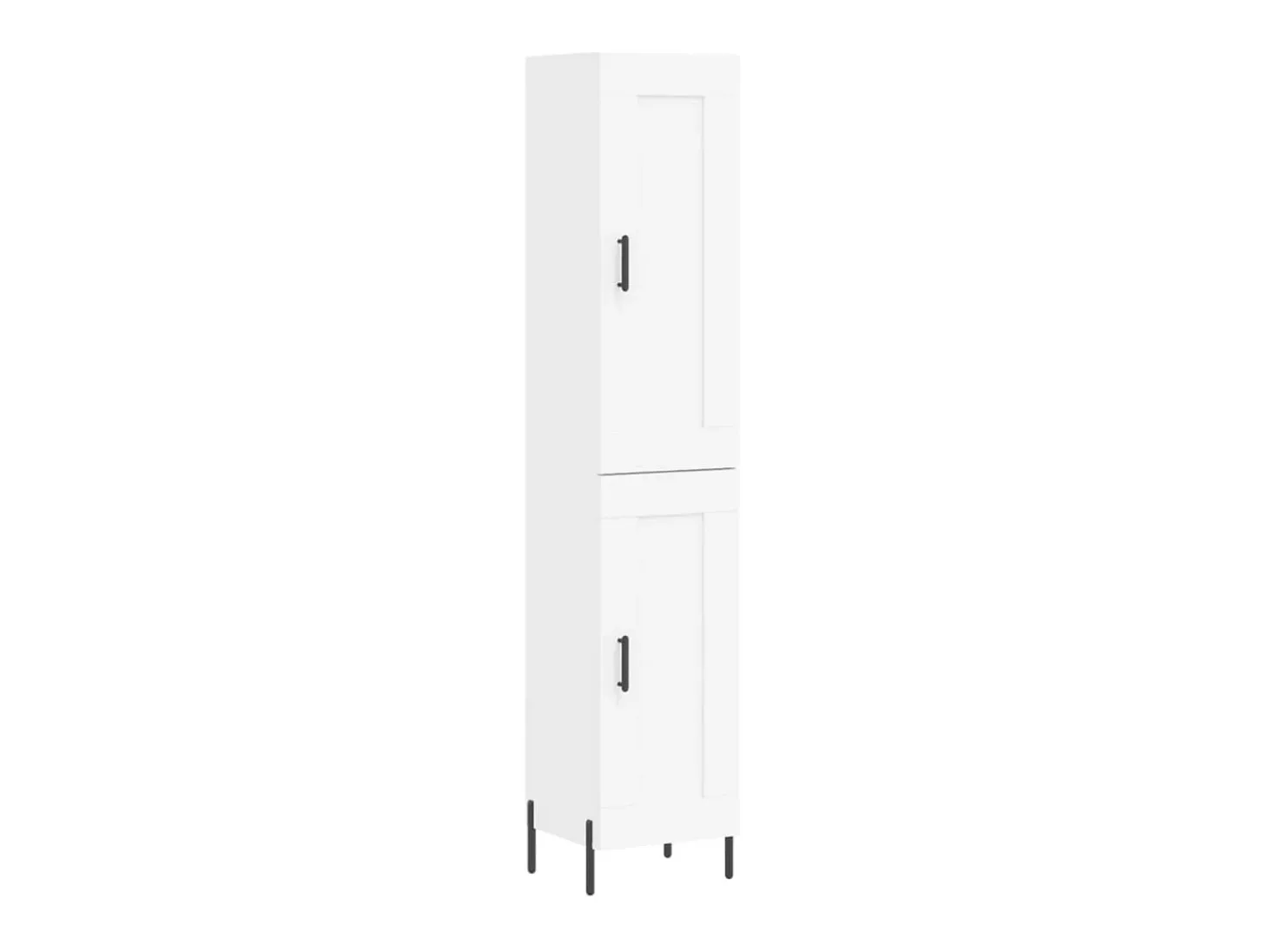 Aparador alto madera contrachapada blanco 34,5x34x180 cm ES16460