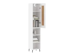Aparador alto madera contrachapada blanco 34,5x34x180 cm ES34135