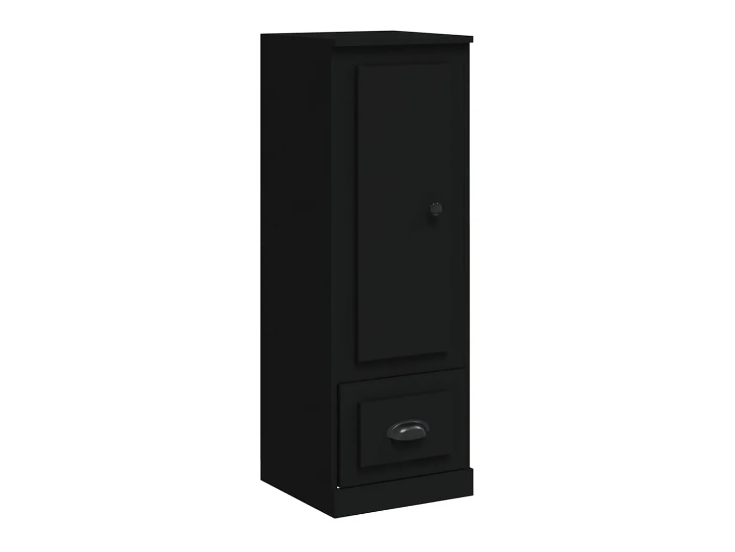Aparador alto madera contrachapada negro 36x35,5x103,5 cm ES18648