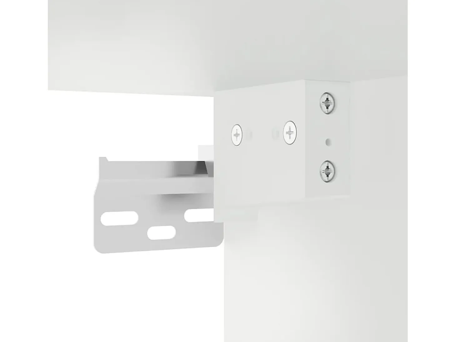 Aparador alto madera contrachapada blanco 69,5x34x180 cm