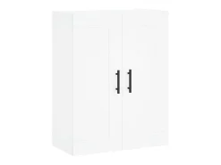 Aparador alto madera contrachapada blanco 69,5x34x180 cm