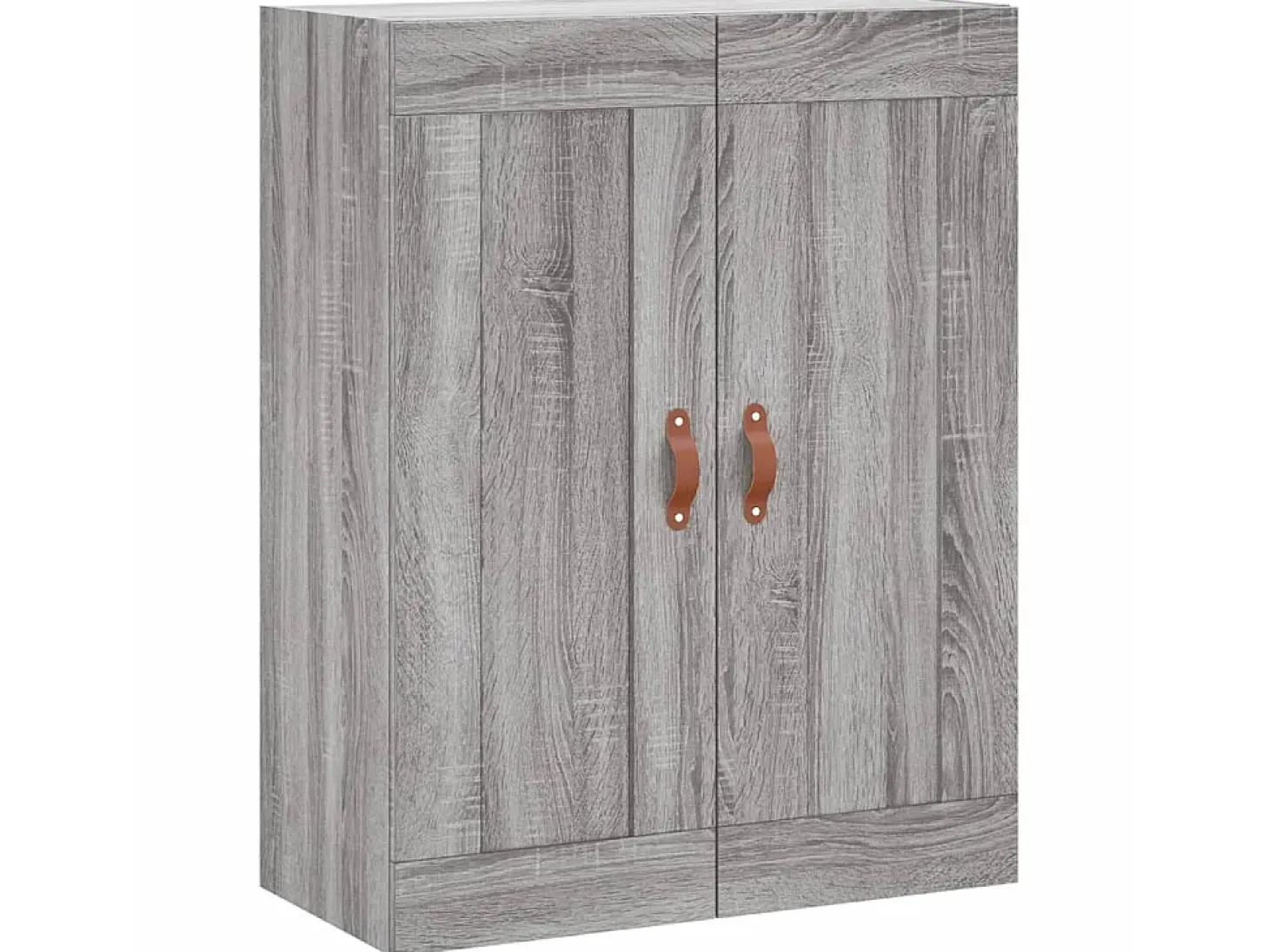 Aparador alto madera contrachapada gris sonoma 69,5x34x180 cm ES85513
