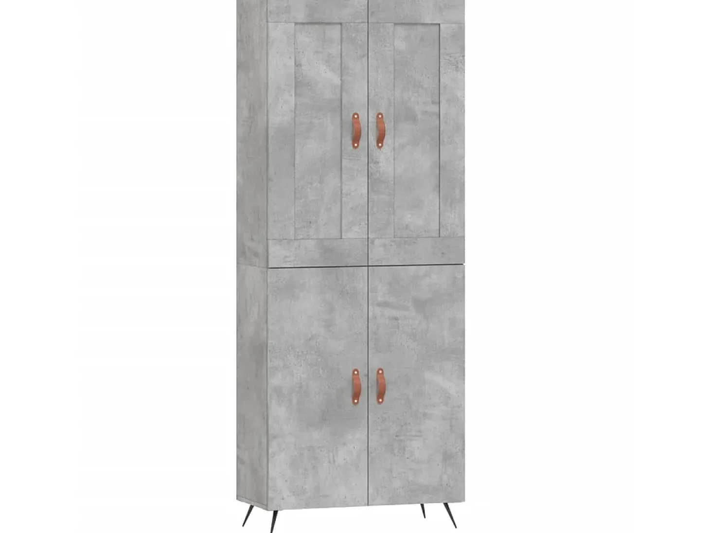 Aparador alto madera contrachapada gris hormigón 69,5x34x180 cm ES98372