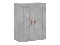 Aparador alto madera contrachapada gris hormigón 69,5x34x180 cm ES98372