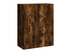 Aparador alto madera contrachapada roble ahumado 69,5x34x180 cm ES97079