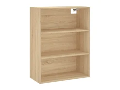 Aparador alto madera contrachapada color roble 69,5x34x180 cm ES36704