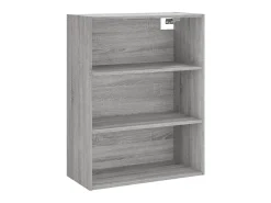 Aparador alto madera contrachapada gris sonoma 69,5x34x180 cm ES78731