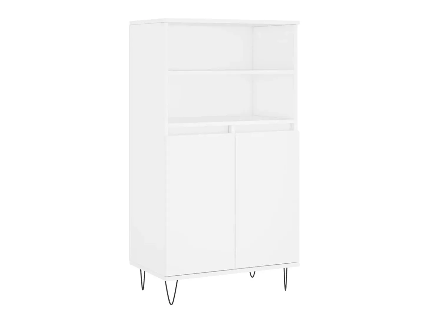 Aparador alto madera contrachapada blanco 60x36x110 cm ES73568