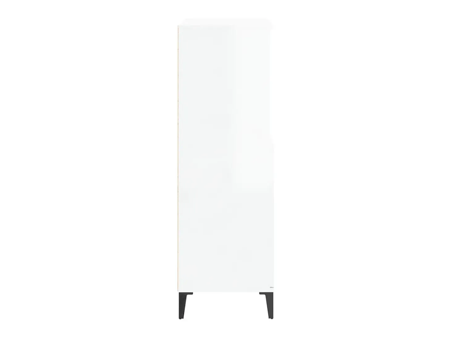 Aparador alto madera contrachapada blanco brillo 60x36x110 cm ES29488