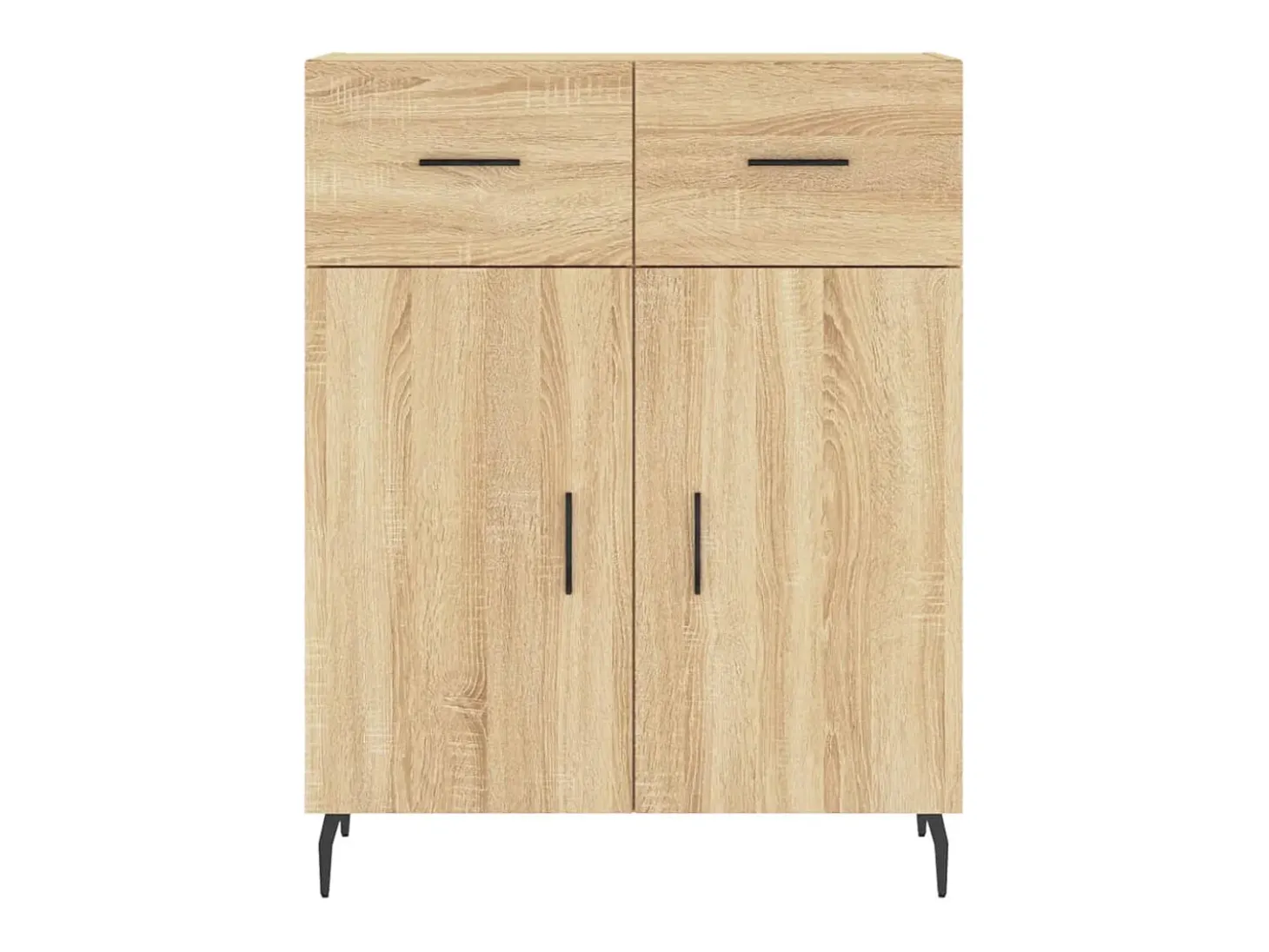 Aparador alto madera contrachapada color roble 69,5x34x180 cm