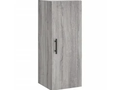 Aparador alto madera contrachapada gris Sonoma 34,5x34x180 cm ES17105