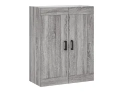 Aparador alto madera contrachapada gris sonoma 69,5x34x180 cm ES28695