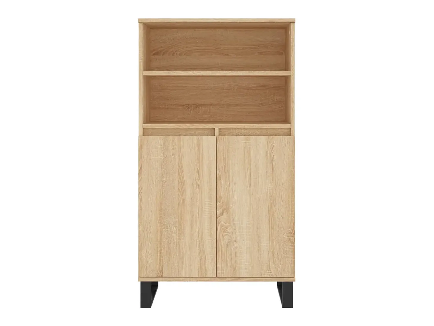 Aparador alto madera contrachapada color roble 60x36x110 cm