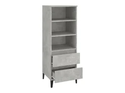 Aparador alto madera contrachapada gris hormigón 40x36x110 cm ES46131