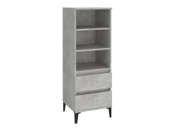 Aparador alto madera contrachapada gris hormigón 40x36x110 cm ES46131
