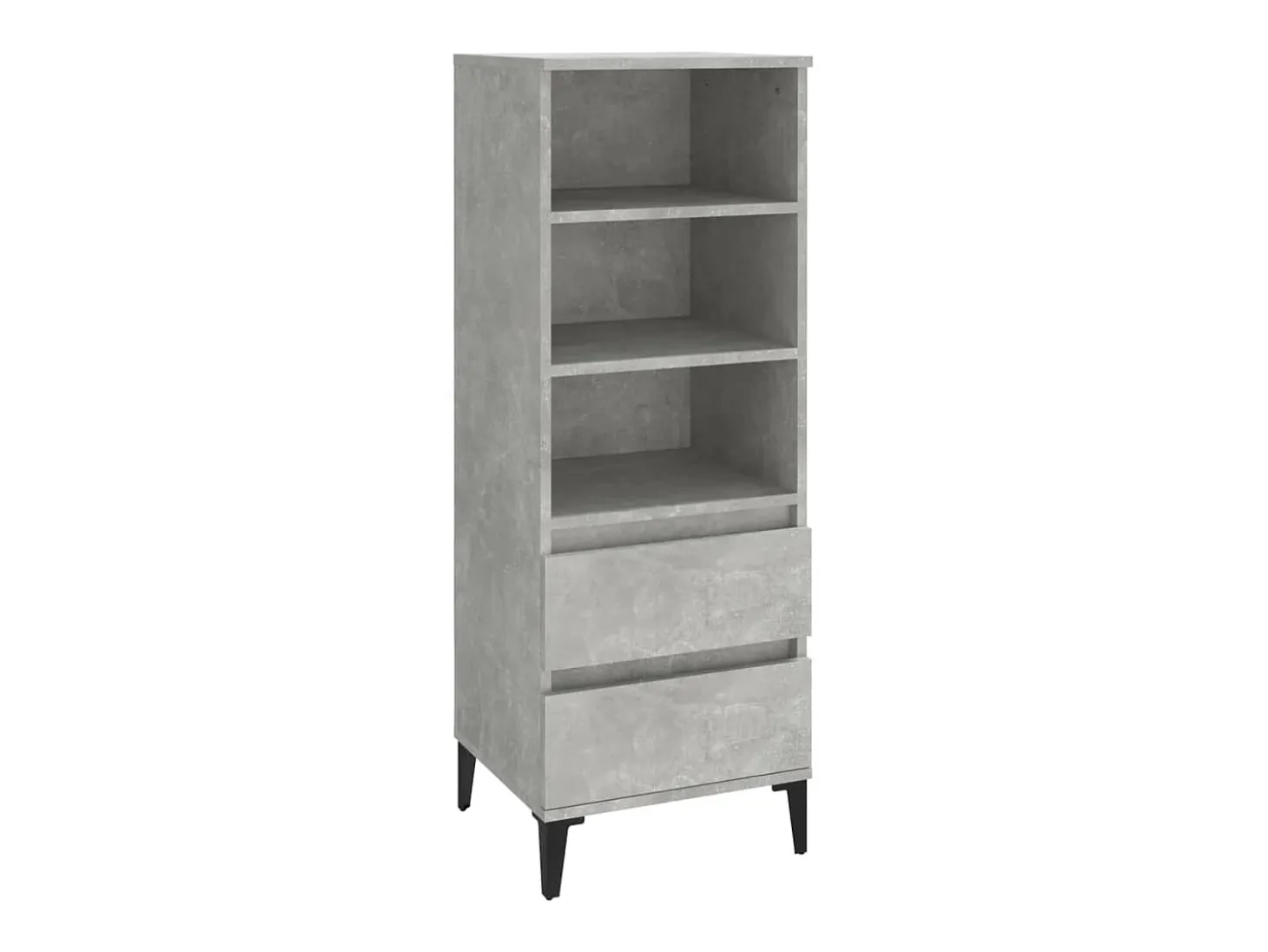 Aparador alto madera contrachapada gris hormigón 40x36x110 cm ES46131